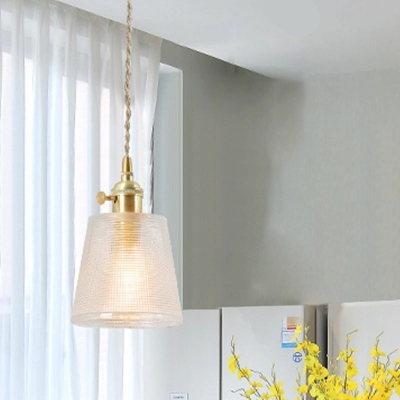 Modern Simple Drop Pendant Glass Hanging Lamp Kit for Bedroom Living Room