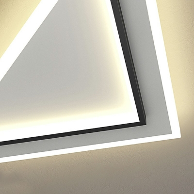 Modern Style LED Flushmount Light 2 Lights Nordic Style Metal Acrylic Celling Light for Bedroom