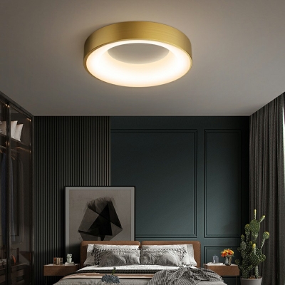 Modern Style LED Flushmount Light Nordic Style Minimalism Round Metal Acrylic Celling Light for Bedroom
