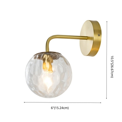Modern Style Wall Mount Light Ball Glass Wall Lamps for Living Room Bedroom