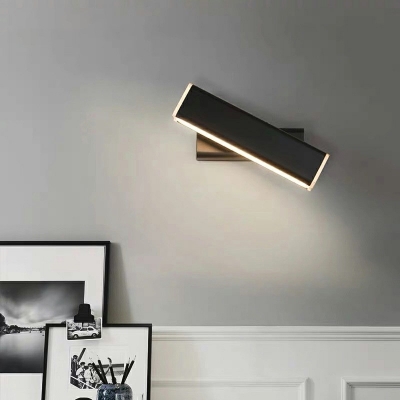 Nordic Style Minimalist Warm Wall Lamp Rotatable Light for Bedside and Corridor