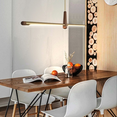 Ultra-Modern Island Wood Pendant Light Fixtures for Office Meeting Room