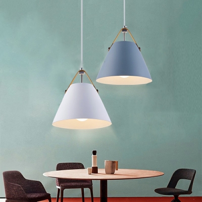 1 Light Dome Shade Hanging Light Modern Style Metal Pendant Light for Living Room