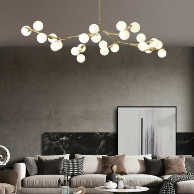 24 Light Chandelier Light Modern Style Branches Shape Metal Ceiling Hung Fixtures