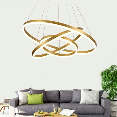 3 Lights  Multi-Layer Shade Hanging Light Modern Style Acrylic Pendant Light for Dining Room