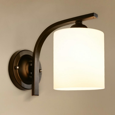 Black Wall Sconces Lighting Fixtures with Metal Cylinder Shade Industrial Basic Outdoor Sconce Wall Lighting