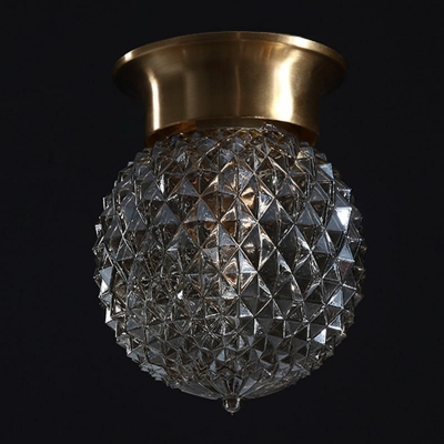 Colonial Style Glass Ceiling Light for Hotel Hallway Corridor and Bedroom