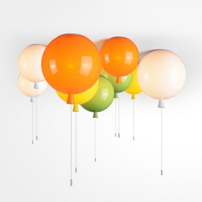Creative Colorful Balloons Decorative Ceiling Light for Children's Bedroom