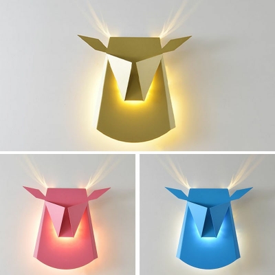 Creative Metal Bull Head Wall Sconce for KTV Hotel and Bedroom Ambient Light