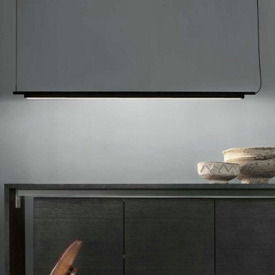 Minimalism Gold Linear Chandelier Modern LED Simplicity Hanging Island Lights for Dinning Room