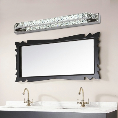 Minimalism Linear Led Vanity Light Fixtures Linear Crystal Vanity Lighting Ideas for Bathroom