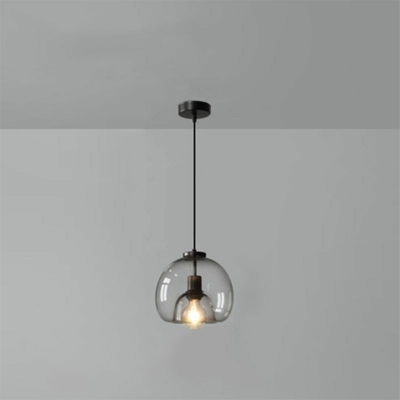 Modern Style Glass Pendant Light Minimalism Style Clear Hanging Light for Dinning Room
