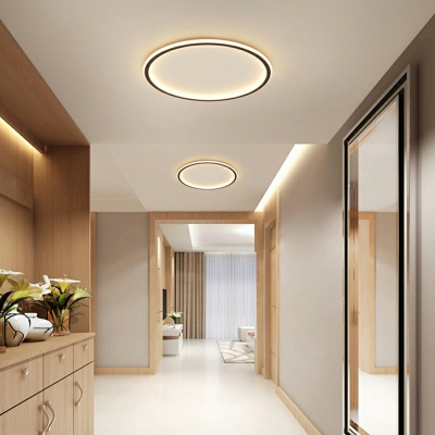 Modern Style LED Celling Light Minimalism Style Circle Metal Acrylic Flushmount Light for Bedroom
