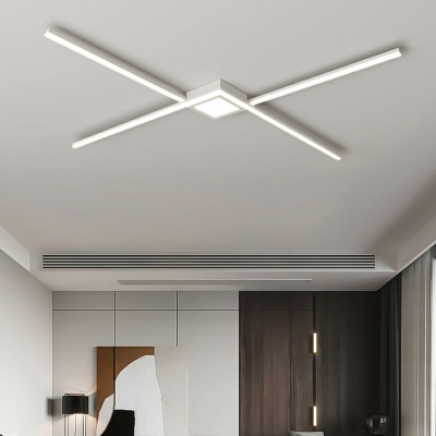 Modern Style LED Flushmount Light 3 Lights Nordic Style Minimalism Metal Acrylic Celling Light for Bedroom