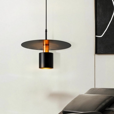 Postmodern Style LED Pendant Light Metal Cylinder Nordic Style Hanging Light for Bedside Bar