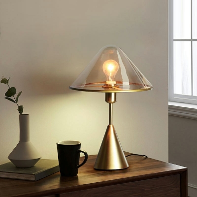 Ultra-Modern Night Table Lamps Single Light Glass Table Light for Bedroom