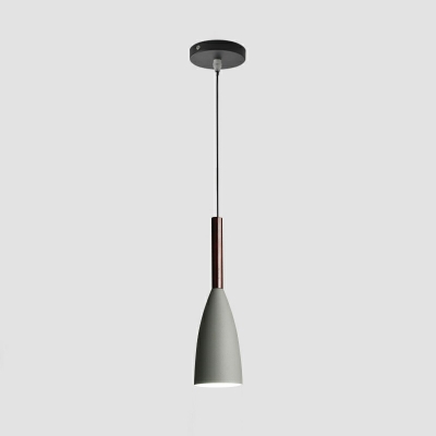 1 Light Bottle Shade Hanging Light Modern Style Metal Pendant Light for Living Room