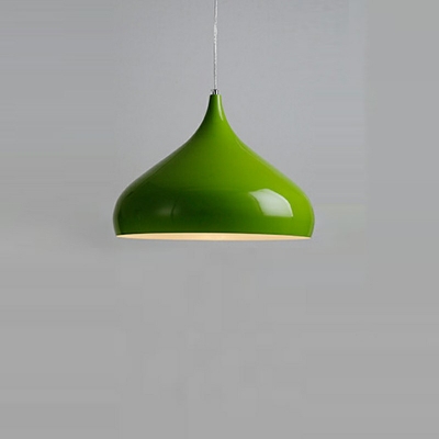 1 Light Teardrop Shade Hanging Light Modern Style Aluminum Pendant Light for Living Room