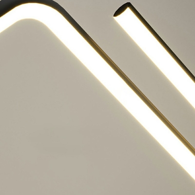 2-Light Hanging Lamp Kit Modern Style Linear Shape Metal Chandelier Light