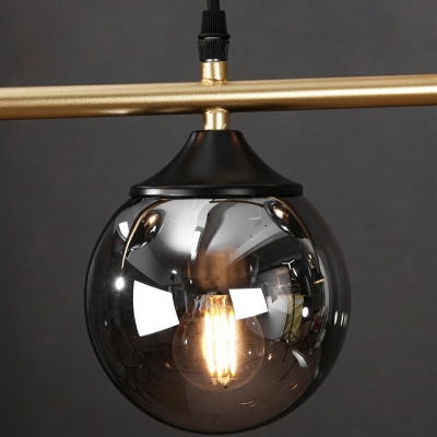 5-Light Hanging Island Lights Modern Style Geometric Shape Glass Chandelier Light