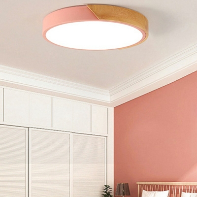 Contemporary Flush Ceiling Light Macaron Ceiling Light for Children's Room Dining Room