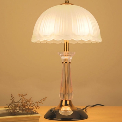 Contemporary Night Table Lamps 2 Light White Glass Table Lamp for Bedroom