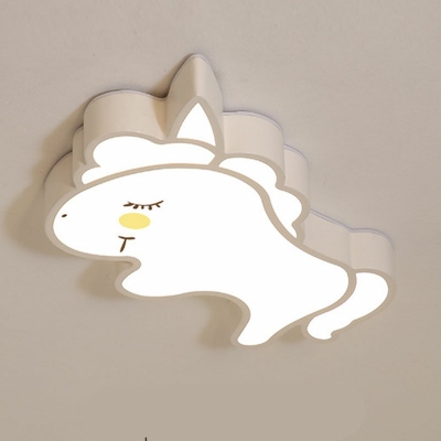 Creative Cartoon Unicorn Decorative Ceiling Lamp for Children's Bedroom