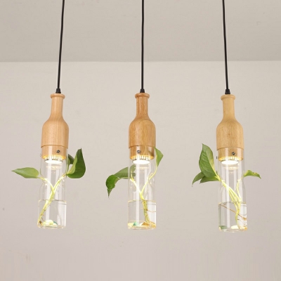 Industrial Style LED Pendant Light 3 Lights Modern Style Metal Plant Hanging Light for Dinning Room