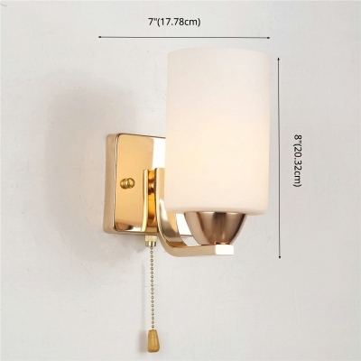 Modern Style LED Wall Sconce Nordic Style Metal Glass Wall Light for Bedside