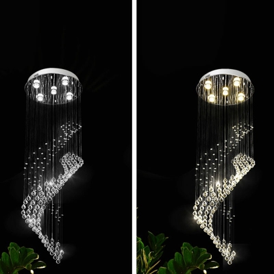Modern Style Multi Light Pendant 5 Head Multi-Light Pendant Light for Stairs Living Room