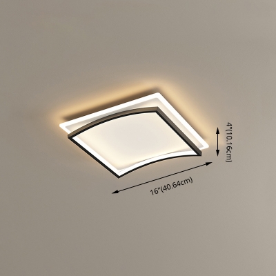 Nordic Style LED Flushmount Light Modern and Simple Metal Acrylic Celling Light for Bedroom Living Room
