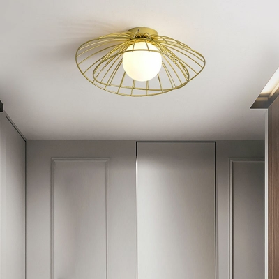 Nordic Style LED Flushmount Light Modern Style 2 Layers of Metal Glass Celling Light for Bedroom