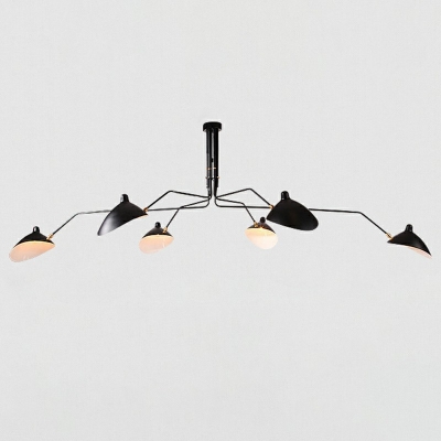 Postmodern Style Metal Pendant Light 6 Lights Spider Shaped LED Chandelier Light for Dinning Room Living Room