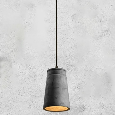 Teacup 1 Light Cement Modern Pendants Light Fixtures Minimalist Ceiling Light for Bedroom