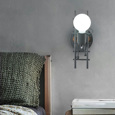 1 Lamp Sconce Light Fixtures Industrial Metal Vintage Wall Mounted Lamp for Bedroom