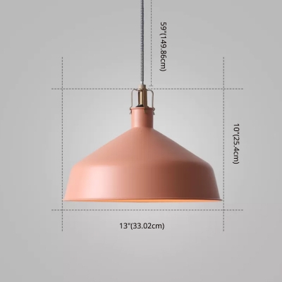1 Light Dome Shade Pendant Light Modern Style Metal Hanging Light for Dinning Room
