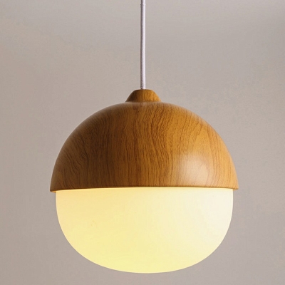 1 Light Oval Shade Hanging Light Modern Style Metal Pendant Light for Living Room