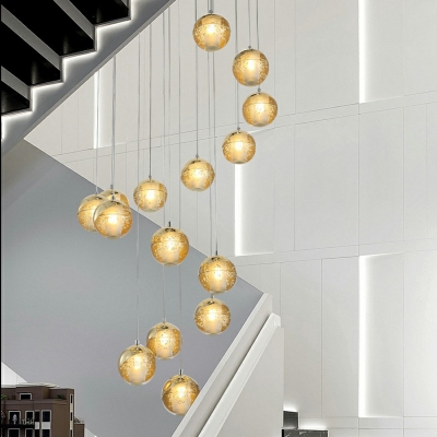 16 Lights Cluster Pendant Modern Iron and Acrylic Shade Cluster Pendant Light for Kitchen