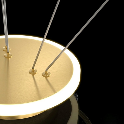 2-Light Chandelier Light Fixture Minimalist Style Orbicular Shape Crystal Hanging Lamp