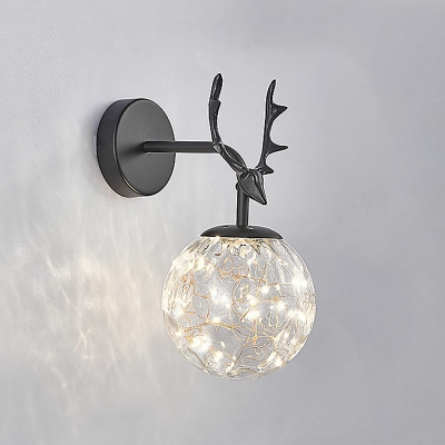 Creative Glass Gypsophila Warm Wall Sconce Light for Hall Corridor and Bedroom