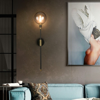 Creative Metal Glass Warm Wall Sconce Light for Hallway Corridor and Bedroom