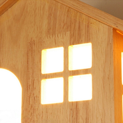 Creative Wooden Warm Decorative Wall Sconce Light for Bedroom Study and Balcony