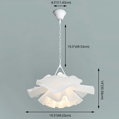 Flower White Chandelier Pendant Light Acrylic Modern Elegant 2 Light LED Hanging Chandelier