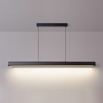 Minimalism Style Metal Pendant Light Modern Style Linear LED Hanging Light for Office
