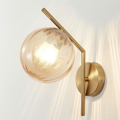 Modern Creative Metal Glass Wall Sconce Light for Bedside Corridor and Stair