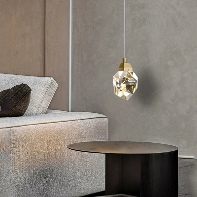 Modern Drop Pendant Crystal Pendant Light for Bedroom Living Room