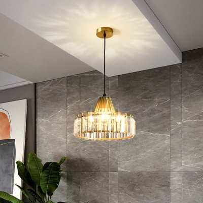 Modern Pendant Light Crystal Hanging Light Fixtures for Bedroom Living Room