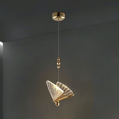 Modern Pendants Light Butterfly Acrylic 1 Light Bedroom Ceiling Lights Fixtures