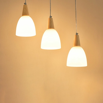 Modern Simple Down Lighting 3 Light Glass Hanging Light Fixtures for Bar Dining Room