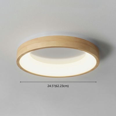 Modern Style LED Flushmount Light Nordic Style Woodl Acrylic Celling Light for Bedroom